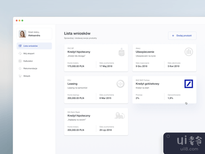 金融中介机构 - 仪表板(Financial Intermediary — Dashboard)