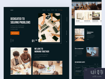 多雨的机构登陆页面(Rainy Agencies Landing Page)