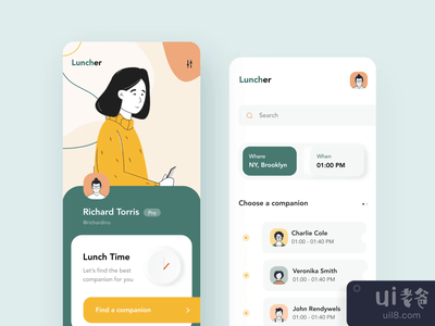 午餐机应用程序的互动(Luncher app interaction)