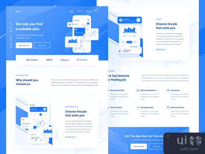 工作搜索器 - 登陆页面(Job Finder - Landing Page)