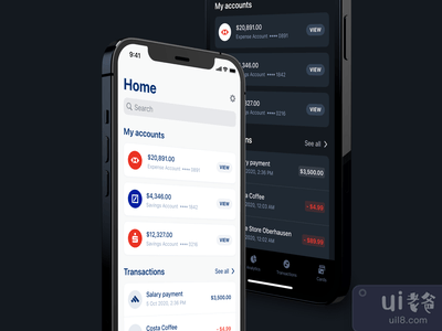 具有黑暗和光明☀️模式的金融应用程序(Finance App with Dark ? and Light ☀️ Mode)
