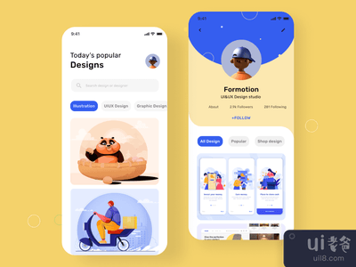 用户资料屏幕(User profile screens)