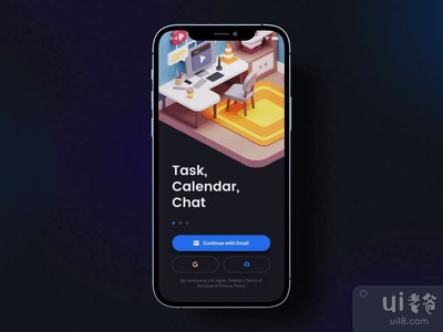 TaskEz:生产力应用iOS UI工具包I(TaskEz: Productivity App iOS UI Kit I)