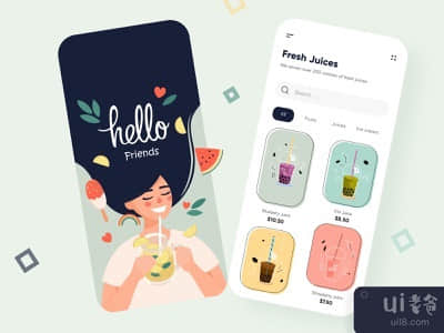 Juice移动应用UX-UI设计(Juice Mobile App UX-UI Design)