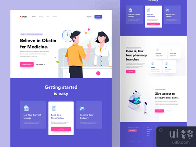 奥巴丁 - 医学登陆页(Obatin - Medicine Landing Page)