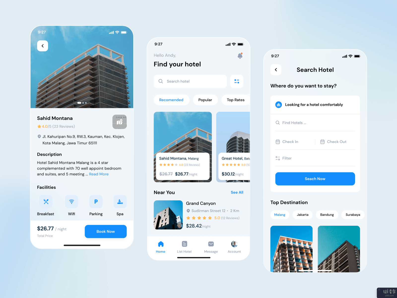 酒店预订 - 移动应用程序(Hotel Booking - Mobile App)插图