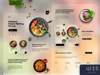 食品移动APP登陆UX-UI设计(Food Mobile APP Landing UX-UI Design)