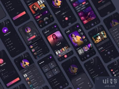 AVA电台--音乐播放器的Ui设计(Radio AVA - Music Player App Ui Design)