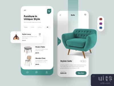 家具移动应用设计(Furniture Mobile App Design)