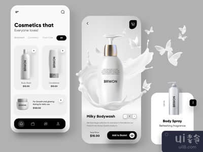 化妆品移动应用UX/UI设计(Cosmetic Mobile App UX/UI Design)