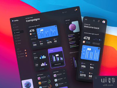 Unity仪表板套件--黑暗模式(Unity Dashboard Kit – Dark mode)