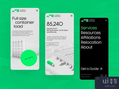 航运公司移动网站(Shipping Company Mobile Website)