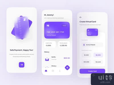 Chika - 智能银行应用程序用户界面(Chika - Smart Banking App UI)