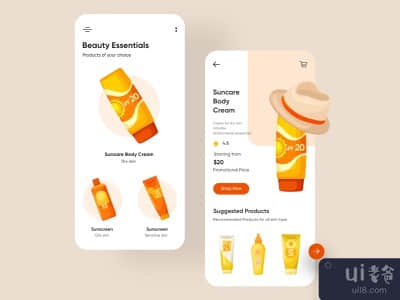 美容产品移动应用-UX/UI设计(Beauty products Mobile Application-UX/UI Design)