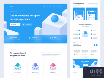 数字机构网站登陆页面设计(Digital Agency Website Landing Page Design)