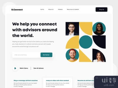 咨询平台概念登陆页(Advice Platform Concept Landing Page)