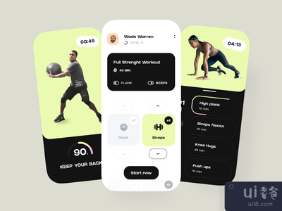 健身移动应用UX/UI设计(Fitness Mobile App UX/UI Design)