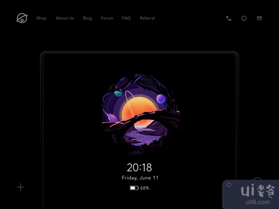 屏幕外的插图(Off screen illustration)