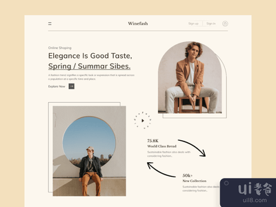 时尚电子商务着陆页(Fashion E-commerce Landing Page)