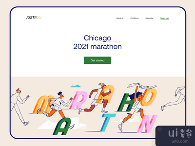 JustRun - 登陆页面设计(JustRun - Landing Page Design)