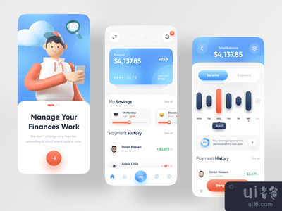 金融银行应用程序设计(Finance Banking App Design)