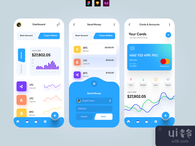 金融应用程序 - 移动UI(Finance App - Mobile UI)