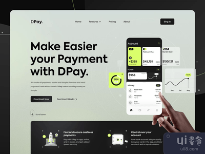 DPay.: 数字银行主页动画(DPay. : Digital Bank Home Page Animations)
