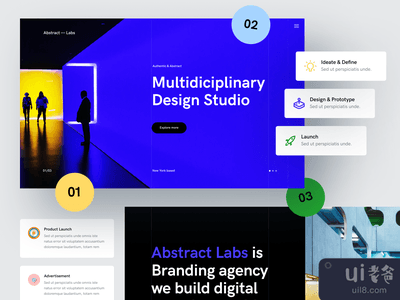 抽象实验室 - 工作室网站(Abstract Labs — Studio Website)