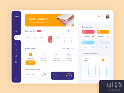 仪表板 - CleanMac(Dashboard - CleanMac)