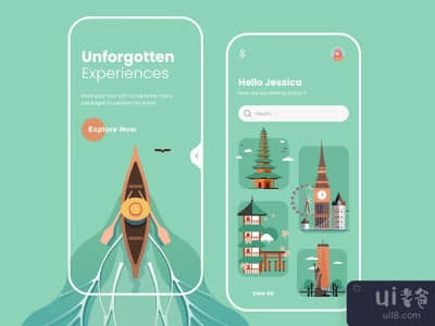 旅游移动应用程序设计(Tours Mobile App Design)