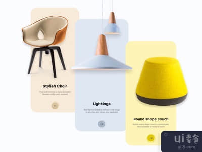 家具入职的UI设计(Furniture Onboarding UI Design)