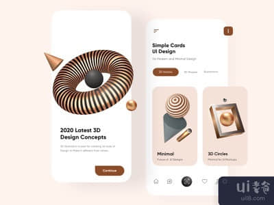 3D移动应用程序-UX/UI设计(3D Mobile App-UX/UI Design)