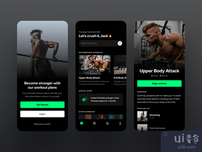 锻炼计划应用程序的用户界面(Workout Plans App UI)