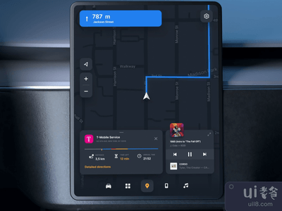 汽车仪表板显示过渡设计(Car Dashboard Display Transitions Design)