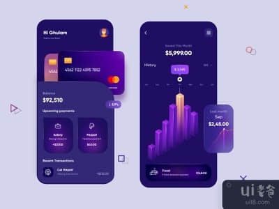 金融移动应用UX/UI设计(Finance Mobile App UX/UI Design)
