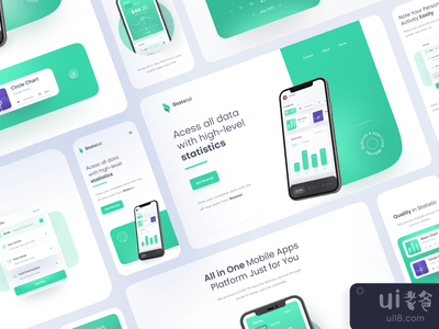 统计经理登陆页响应式版本(Statistic Manager Landing Page Responsive Version)