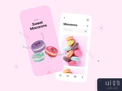 甜蜜的马卡龙应用程序设计(Sweet Macarons App Design)