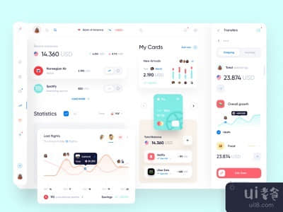 银行仪表板设计(Banking Dashboard Design)
