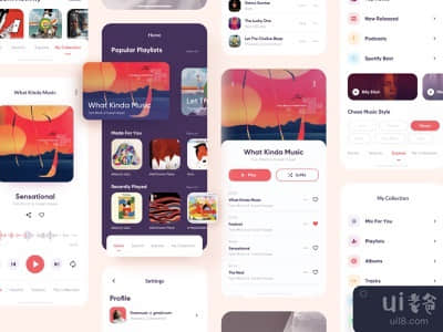 Tonlist UI移动设计(Tonlist UI mobile design)