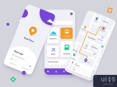地点搜索器移动应用-UX/UI设计师(Place Finder Mobile Application-UX/UI Designer)