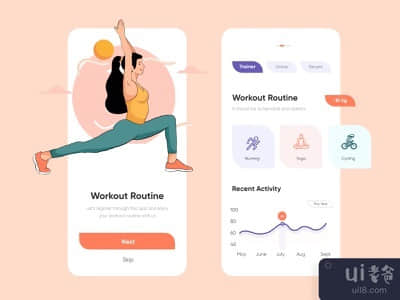 健身移动应用-UX/UI设计(Fitness Mobile Application-UX/UI Design)