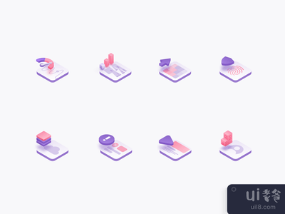 等高线图标(Isometric Icons)