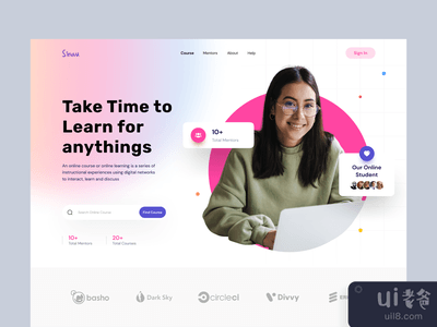 西诺 - 英雄登陆页(Sinau - Hero Landing Page)