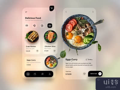 食品移动应用UX-UI设计(Food Mobile Application UX-UI Design)