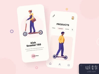 电动滑板车移动应用程序设计(Electric Scooter Mobile App Design)