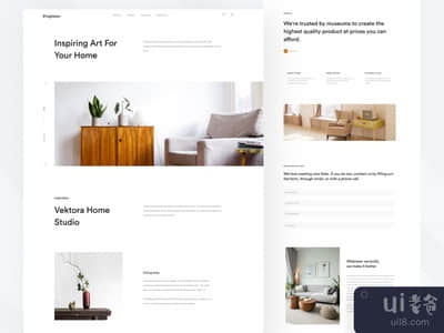 鼓舞人心的设计室内服务着陆页(Inspiring Design Interior Service Landing Page)