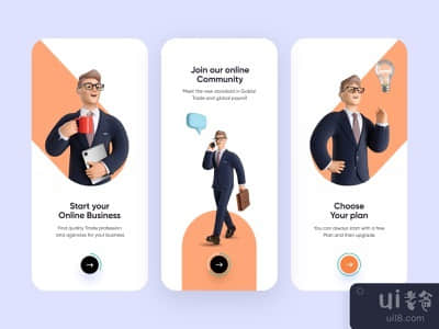 在线业务入职UI设计(Online Business Onboarding UI Desing)