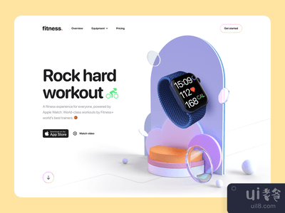 健身 - 英雄头像概念(Fitness – Hero Header Concept)