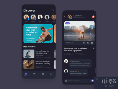 #探索--滑板视频平台--移动应用程序(#Exploration - Skateboard Video Platform - Mobile App)