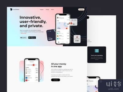 Smilewallet的登陆页面设计(The Smilewallet landing page design)